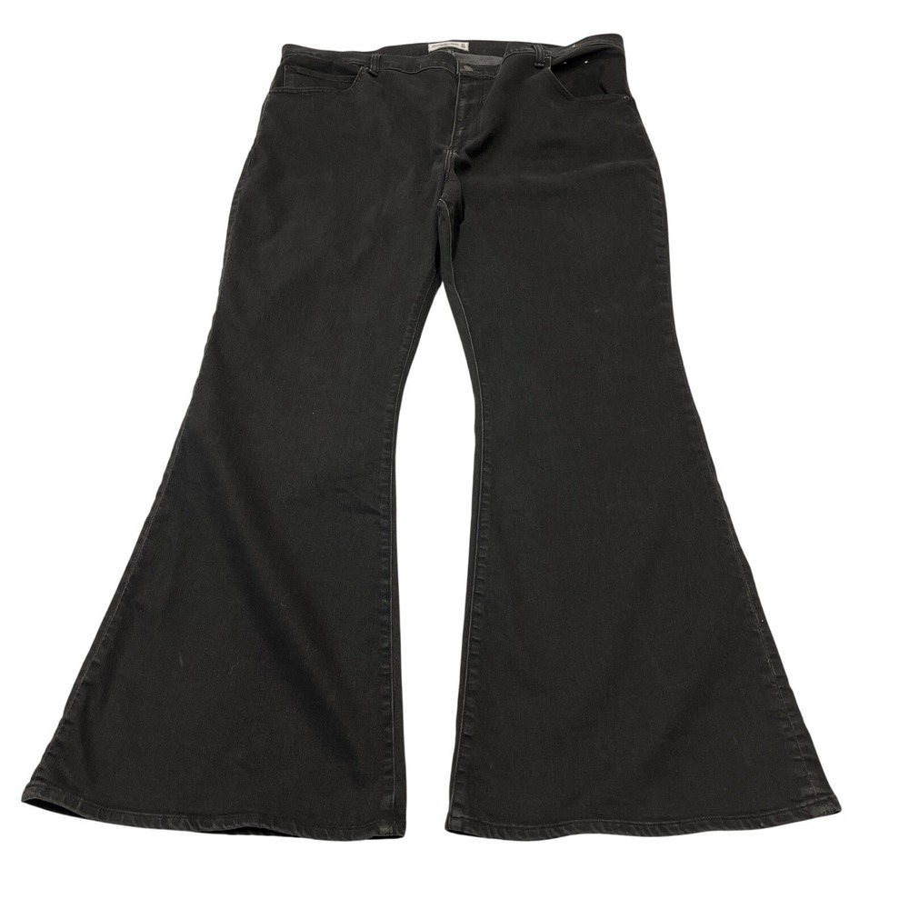 Abercrombie & Fitch Jeans Black The Flare Ultra High Rise Size 37/24 Modern